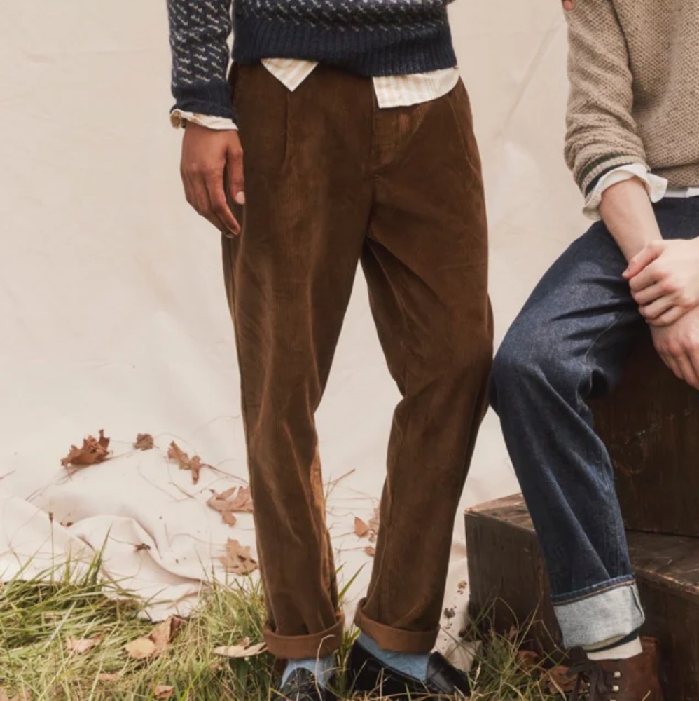 NWT J. Crew Single-Pleat 10-wale Corduroy Pant